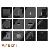 ОМ Акриловые розетки и выключатели Werkel (черный)