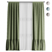 Curtains with ruffles for the nursery