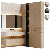 Мебель для ванной комнаты 11 модульная в современном стиле минимализм