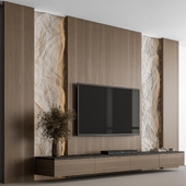 TV Wall Cliff and Wood - Set 144