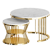 coffe table marble gold