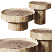 Saman Wood Round Tables by Beautifully Unique