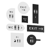Modern Bathroom Signs
