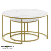 Set of coffee tables Cosmo Leonor diameter 80/50