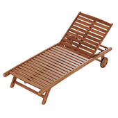 Wooden chaise longue PAJA LETTINO from Deghi
