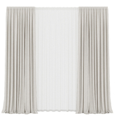 Curtains are light with tulle