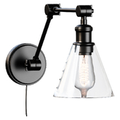 Flared Glass Plug-In Articulating Sconce