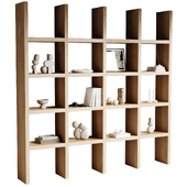 Shelving with decorative objects 01
