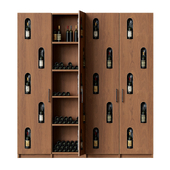 vintage wine cabinet