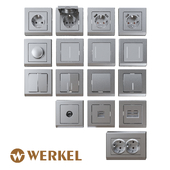 OM Sockets and switches Werkel (silver matte)
