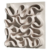 Wall art 4. Abstract folded ceramic relief.