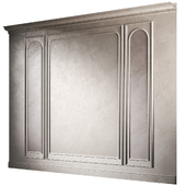Wall decor panel set with moldings. Half-round arches 2.