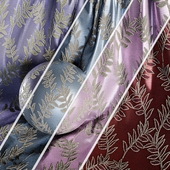 Damask Floral Jacquard Brocade Fabric material (in 4 color themes) -17