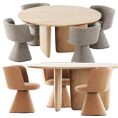 Flair O&#39; chairs and Tobi-Ishi table by Bebitalia