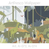 ArtFresco Wallpaper - Дизайнерские бесшовные фотообои Art. Ai-073, Ai-074 OM