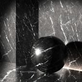 Seamless 4K marble material. Black stone.