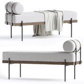 Michalak Polyester Upholstered Bench