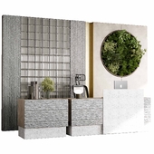 Reception Desk and Glass block Reception with Vertical Garden - office furniture 39