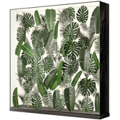 Light box with tropical leaves 35