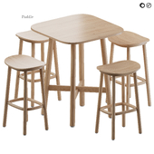 Bar table and chairs Cruso Paddle