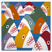 Shark Society Rug by Lorien Stern