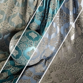 Damask Floral Jacquard Brocade Fabric material (in 4 color themes) -20