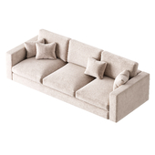 Modern Square Arm Fabric Sofa