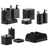 Set of bathroom accessories Giobagnara POLO BLACK BATHROOM SET
