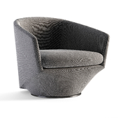 Donna Fabric Lounge Chair - Graphite Gray