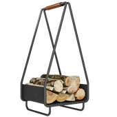 Modernist Log Holder by rejuvenation for fireplace