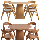 Table Anza and Chair Cooper by Bernhardt