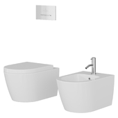 Wall hung Toilet and bidet Duravit ME by Starck