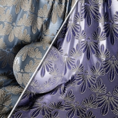 Damask Floral Jacquard Brocade Fabric material (in 2 color themes) -22