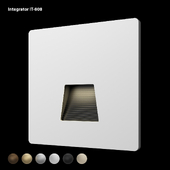 Square LED recessed luminaire with removable frame for illuminating stair steps IT-808