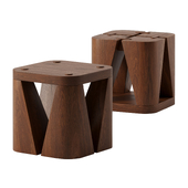 Jeri table and stool by Estudio Camarotti