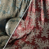 Damask Floral Jacquard Brocade Fabric material (in 2 color themes) -25