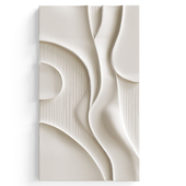 3D panel with waves and lines