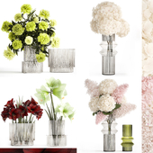 Collection of flower bouquets. Set 426.