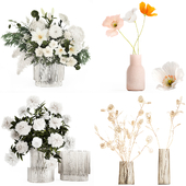 Collection of flower bouquets. Set 427.