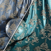 Damask Floral Jacquard Brocade Fabric material (in 2 color themes) -26