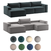 IDYLLIC Low corner sofa 3-module (8 colors)
