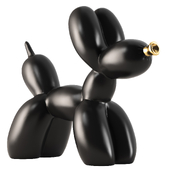 Balloon figurine - a dog with a golden nose