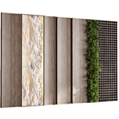 Decorative wood panels - Vertical Wall Garden With Wooden frame 01