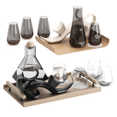 Decanter and glasses on a tray