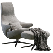 Jay Lounge  Armchair By Poltrona Frau