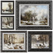 Set of paintings in classical style