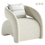 SEYNAR Open Back Bouble Upholstered Accent Armchair
