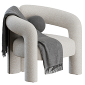 Dudet Armchair with Pillow by Cassina