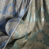 Damask Floral Jacquard Brocade Fabric material (in 2 color themes) -27