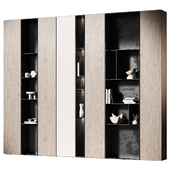 Modular cabinet furniture. Modern Wardrobe set 4. Black white minimal rack shelving.
